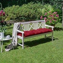 Beautissu Cuscino per panche Flair BK ca.100x50x10 cm soffice e Comodo - per panchine da Giardino e dondoli - Rosso