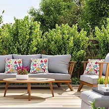 Celina Digby® - Cuscino impermeabile da giardino in fibra cava generosamente riempita Crema. Quadrato. Dimensioni: 43 x 43 cm.