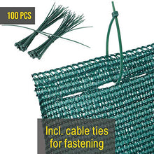Sol Royal Telo ombreggiante SG 80-2500x100cm - Rete ombreggiante 165 g/m² - frangivento frangivista - Verde - Tessuto HDPE con Fascette - Recinzione in Tessuto per Serra, Giardino e Balcone