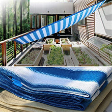 SHDT 95% di Ombreggiatura Tasso Encrypt Balcone Isolamento Termico Giardinaggio Sunblock Ombra Stripes Netti Ai Fondi per Dotazione Patio Giardino All'aperto, Blu E Bianco,4 * 5M