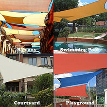 Patio Shack Tenda a Vela Impermeabile Rettangolare 4x5 m, Telo Vela Ombreggiante 5x4 Impermeabile, Tenda da Sole per Esterno, Giardino Terrazzo, Sabbia
