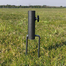 Hpory Supporto per ombrellone da giardino, con picchetto in metallo, per terrazzo, per ombrellone, diametro del foro 3,5 cm, in metallo, per balconi