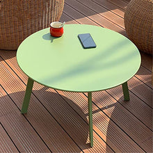 Tavolini Laterali In Ferro Verde, Tavolino Da Salotto All'aperto Per Balcone, Terrazza, Giardino Leggero Campeggio Tavolo Da Pranzo Tavola Rotonda Rimovibile Facile Da Mon(Size:60*60*40CM,Color:verde)