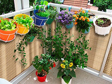 Sellon24 Polyrattan Balkonverkleidung Sichtschutz Balkonsichtschutz anthrazit braun weiß schwarz kupfer grün Meterware Balkonbespannung 17,49€/Quadratmeter (H 100cm, RD02 - dunkel braun)