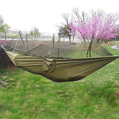 Amaca 1-2 Persone Amaca Da Esterno Portatile Campeggio Appeso Letto Per Dormire Con Zanzariera Da Giardino Altalena Rilassante Amaca Paracadute
