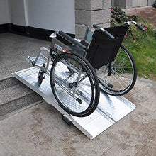 Wiltec Rampa sedie a rotelle Pieghevole in 4 sez Rampa di carico Alluminio 152cm 270kg Rampa a Valigetta