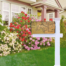 Lord Of The Ring Map - Copertura magnetica per cassetta postale con mappa, design unico, per giardino, giardino, cortile, dimensioni standard, 53 x 45 cm