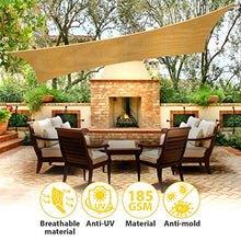 Tvird Tende da Sole per Esterno, Vela Ombreggiante,Tenda a Vela Rettangolare 3 x 3 Metri, Protezione Raggi UV Vela Tenda, Impermeabile e Resistente, Tenda a Vela per Giardino Balcone Terrazza (3X3M)
