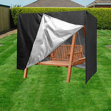 Copertura per dondolo a 3 posti da giardino, antivento, impermeabile, anti-UV, copertura per amaca 600D Oxford 215 x 125 x 170 cm, colore nero