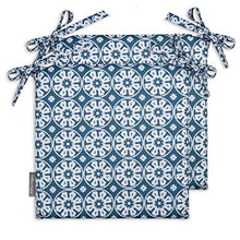 Celina Digby® Set di 2 cuscini impermeabili da giardino con comoda imbottitura in schiuma per esterni o veranda, dimensioni 36 x 36 cm, 35,6 x 35,6 cm (Casablanca)