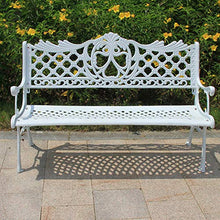Panca da Esterno In Ghisa Panca da Terrazza da Giardino,Tempo Libero Con Schienale E Braccioli Panchina del Parco Seduta In Metallo，Utilizzato Per Banchi D'ingresso Per Mobili da Giardino,1102 Libbr