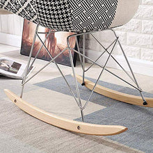 KaidanAdult Siesta Rocking Chair Sedia a Dondolo - Moderna Sedia a Dondolo Minimalista, Materiale Ecologico Confortevole e Traspirante Non Facile da deformare, 63x75cm