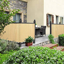 SONGMICS GPF096M Canniccio Frangivista in Plastica, Paravista per Recinzione di Giardino Terrazza Balcone, 2 Rotoli (0.9 x 3 m), Paravento con Costole Rinforzate, Beige, 0.9 x 6 m