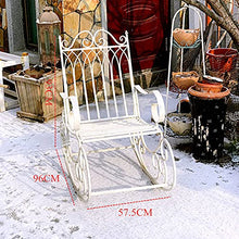 AAGYJ Sedia da Giardino Singola, panchina da Giardino Antica in Metallo, panchina in ghisa, Sedile per Sedia da Parco, sedie a Sdraio per Patio, Decorazione di mobili da Giardino per Esterni