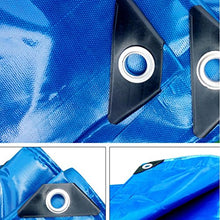 ZZYE Telo Coperchio del telo - Spessore impermeabile, resistente ai raggi UV, rotondo a prova di tech a prova di annaffiatoio con occhielli e bordi rinforzati, blu, spessore 0,4 mm, 450g / m2 telo imp