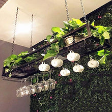 Armadietto del Vino Organizza Scaffale pensile da Cucina Scaffale con portabottiglie Capovolto, Scaffale sospeso a soffitto, Scaffale per Piante Decorazione per Soggiorno Bar Caffetteria Ristorante