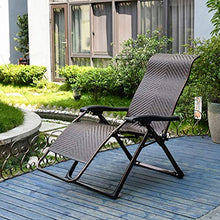 YQZ Sedia Pieghevole reclinabile in Rattan, Sedia da Salotto Portatile con Posizioni Regolabili, Poltrona da Esterno con braccioli Larghi, per Giardino, Patio, Spiaggia