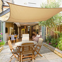 dDanke, tenda parasole rettangolare per patio e giardino, disponibile nelle dimensioni di 3 x 2 m e 4 x 3 m, di colore beige