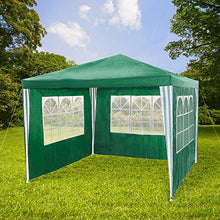 TecTake Gazebo Padiglione da giardino per eventi il campeggio festa della birra con parti lateralin 3 x 3 m - disponibile in diversi colori - (Verde)