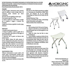Mobiclinic, Sedia da bagno, Delta, Marchio Europeo, da doccia, Marcatura CE, ortopedica, altezza regolabile, schienale, braccioli, piedini antiscivolo