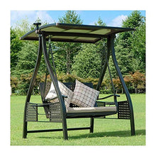 DGHJK Sedie a Dondolo da Esterno con tettoia, Altalena da Giardino Amache da stupore Pigro Panca Altalena Set Perfetto per Patio, Giardino, Veranda e Bordo Piscina