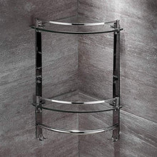 AINIYF Bagno Bagno Doccia Mensola Organizzatore a Parete in Acciaio Inox 304 Vetro temperato Triangolo d'angolo Rack Punch Installazione (Dimensioni: 335x235x480mm)