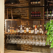 ZfgG Scaffale di vetro per vino Scaffale per bicchieri rovesciabile Appendiabiti per bicchiere di vino Scaffale per vino Bar Portapiatti doppio appeso (Color : Bronze, Size : L80*W30cm)