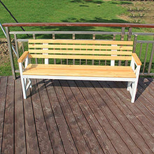 Panchina da Giardino per Esterno, Sedia con Seduta in Metallo e Veranda Panca con Schienale, Panca da Giardino Piazza Portico Percorso Cortile Prato Decor Sedia per 2-3 Persone