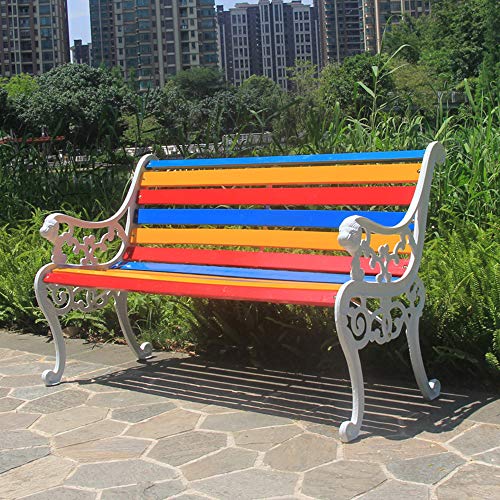 Panchina Per Terrazza All'aperto, Panchina Per Il Tempo Libero In Ghisa Con Braccioli, Panca Decorativa Per Mobili Da Esterno In Legno Massello Anticorrosivo, Per Balcone, Terrazza Da Giardino, Stra