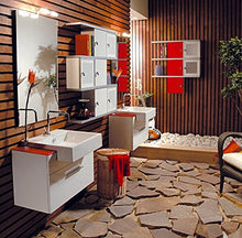 BagnoItalia Mobile Arredo Bagno Cubo Componibile sospeso Disponibile in Diversi Colori con lavabo Mobili I