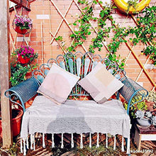 Panchina per terrazza da parco Panchine per il tempo libero da esterno, Panchina da giardino in ghisa resistente alle intemperie e antiruggine con schienale e braccioli, Panchina decorativa retrò per