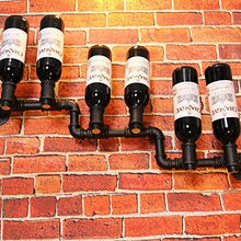 Portabottiglie Vino Semplice e Creativo Portabottiglie in Ferro Battuto Portabottiglie da Parete Sicuro e Stabile Portabottiglie Antiscivolo Decorazione per la Casa Portabottiglie per Vino 6 Bottigli