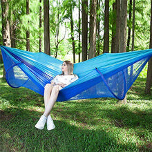 LHAHGLY Camping Hammock Outdoor Camping Hammock 2 Person 210t Nylon Hanging Swing Bed Bed Mosquito NETE Max Load 200KG per Campeggio Travel Portable Hammocks Comfort Durata Support hamac Bois