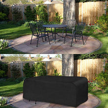 Ulikey Copertura della Mobilia, Panno Oxford 210D Rettangolo Copertura della Mobilia da Giardino, Regolabile Impermeabile Design Antivento Copertura Impermeabile Giardino (242 x 162 x 100cm)