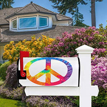 Chic Tie Dye segno di pace copertura magnetica arcobaleno colorato arte giardino giardino giardino giardino giardino decorazione casa dimensioni standard 53,3 cm x 45,7 cm