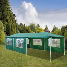 HG® Tenda a cupola per le feste, in polietilene, con staffe in acciaio, con 6 pannelli laterali e 2 ingressi, impermeabile, con 6 lati rimovibili