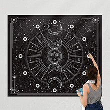 Sun Moon Tapestry Wall Hanging Stars Space Psychedelic Arazzo da parete in bianco e nero per camera da letto Decorazione della parete di casa,150 x 200cm