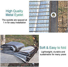 Mirui Ombra Panno 75% Riflettente ALUMINET con Black & Bordatura della Maglia della Copertura Sunblock Occhiello for Giardino Patio Portico Balcone Coperto (Dimensioni: 2m x 7m) Dimensione: 3m x 3m
