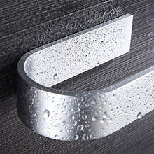 DNSAHOI - Portasciugamani senza viti, confezione da 2 pezzi, 40 cm, in alluminio, autoadesivo, con finitura opaca (argento, nero)