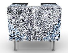 Apalis Design Vanity Diamond Heart 60 x 55 x 35 cm, Piccolo, 60 cm di Larghezza, Regolabile, lavabo, mobiletto da Bagno, Base per Bagno, Stretto, Piatto