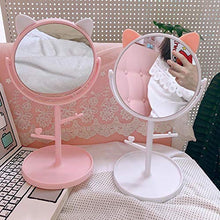 WXL Specchi da Tavolo Beauty Pieghevole Trucco Specchio Signore Makeup Trucco Vanity Mirror Specchio Desktop Specchio Rotante Specchio Gatto Forma Specchio cosmetico Specchio Trucco con LED