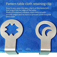 Piaoliangxue Clip per tovaglia in Acciaio Inossidabile da 4 Pezzi - Supporti per tovaglie autoregolanti - Morsetti Decorativi per tovaglie - per Feste Fai da Te per Matrimoni Barbecue all'aperto (A)