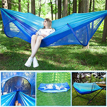 Amaca con Zanzariera, Zorara Amaca da Campeggio Ultraleggera Carico 300 kg (260 x 140 cm) Amaca Matrimoniale Asciugatura Rapida 2 x Moschettoni 2 x Cinghie di Nylon per Giardino Spiaggia