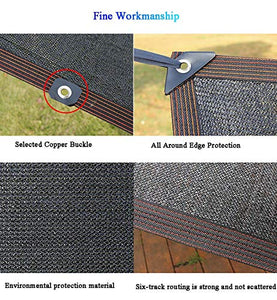 WXQIANG 85% UV Nero Ombra Panno, Premium Mesh Ombra Sunblock Ombra Pannello con Occhielli, for Patio/Cortile/Pergola/pianta/Serra Protezione Solare, Isolamento Termico (Size : 8X8M)