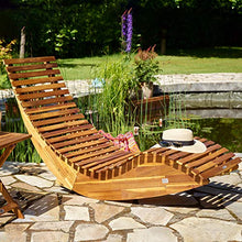 Casaria Set 2X Sdraio a Dondolo Legno di Acacia con Certificato FSC® Lettino Prendisole Sauna Giardino Piscina Esterno