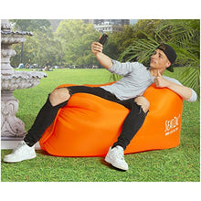 SeatZac Pouf a Sacco, Poliestere, Orange, 40 x 18 x 12 cm