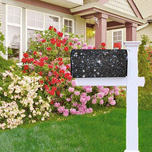 Cover magnetica per cassetta postale con glitter stampati, non veri glitter, per giardino, cortile, dimensioni standard, 53 x 45 cm