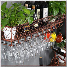 LULUVicky-Home - Portabicchieri da Bar e Vino Europeo in Ferro battuto da Appendere alla Parete