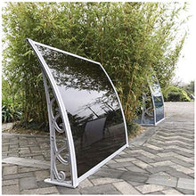 WAKTN-Pensilina Tenda da Sole per tettoia per Veranda, Tenda da Sole, Parasole Esterno Porta per Tetto Trasparente/Bordo di Resistenza Nero (Dimensioni: 60 cm x 100 cm)