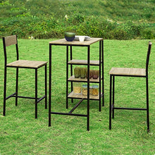 SoBuy Set Tavolo e sedie da Bar,Penisola Cucina Mobile, Altezza: 100 cm, OGT16-N